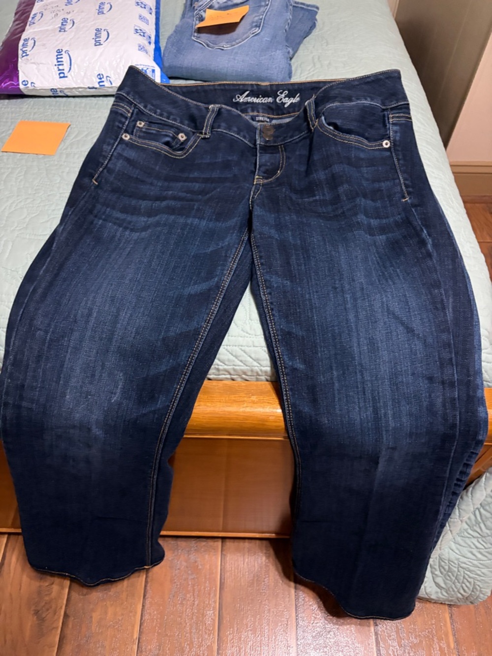 American Eagle Outfitters Dark Indigo Bootcut Jeans 10 Regular